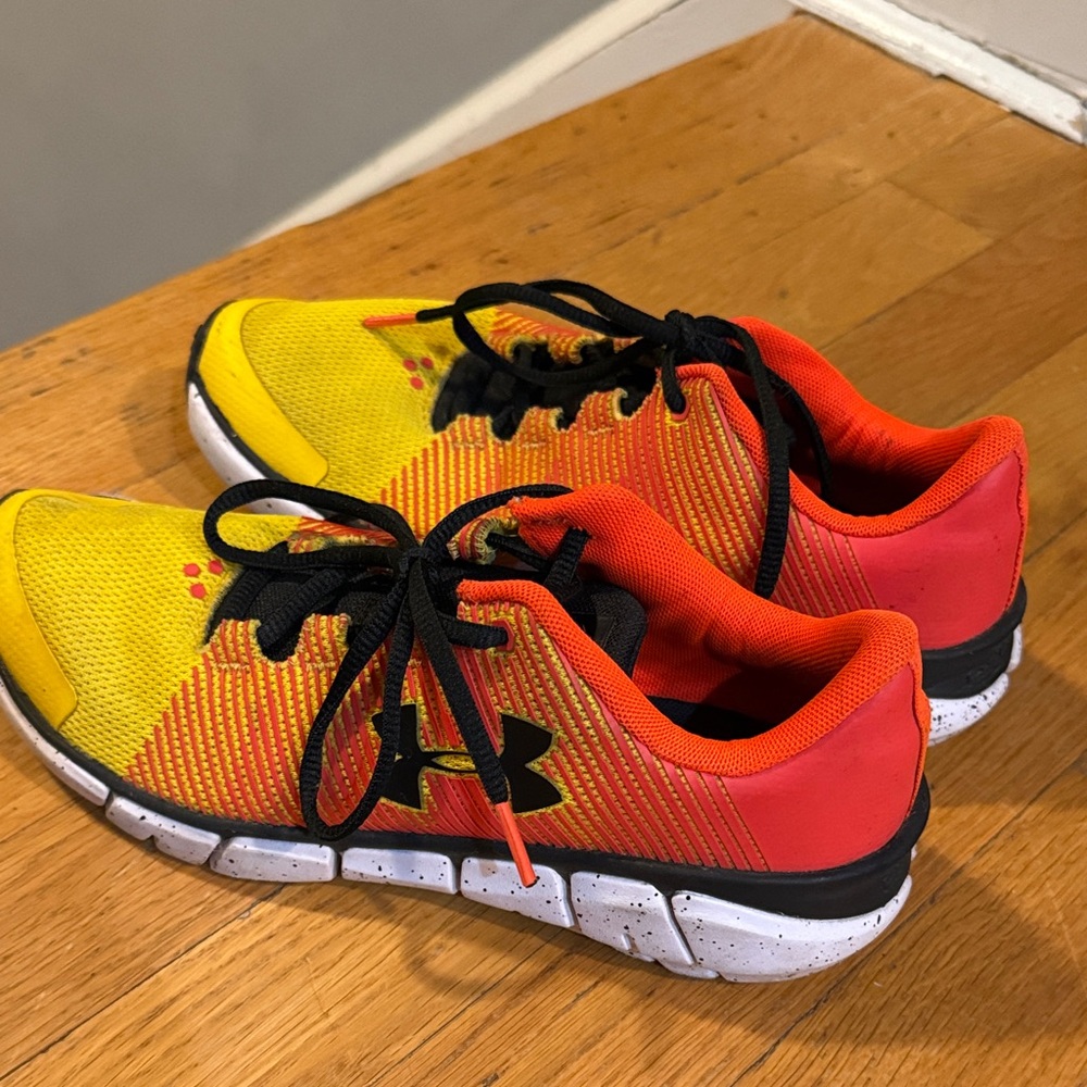 Under Armour Kids' Yellow and Orange Sneakers